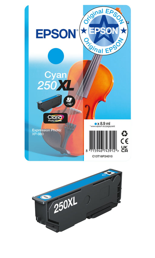 EAN 8715946743912 - Epson 250XL Violin Claria Photo HD cartucho de tinta 1 pieza(s) Original High (L) Yield imagen 2