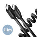 EAN 8595247906236 - Axagon Data and charging USB 2.0 cable 1.1 m long. PD 60W, 3A. Black twisted. cable USB 1,1 m USB C Negro imagen 1