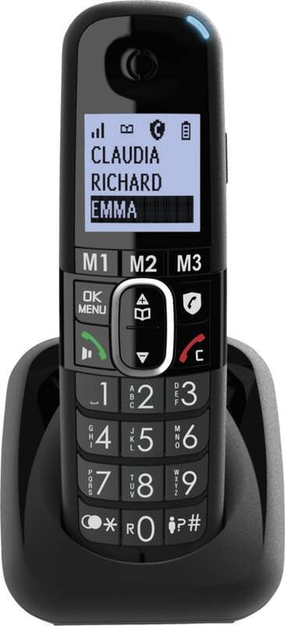 EAN 3700601423358 - amplicomms BigTel 1582 Duo Teléfono DECT Identificador de llamadas Negro imagen 3