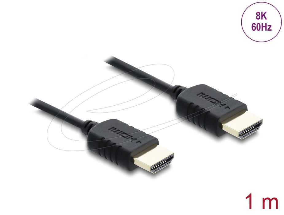 Delock Koaxiales High Speed Cable Hdmi 8k 60 Hz 48 Gbps Con Geflechtmantel 1 M