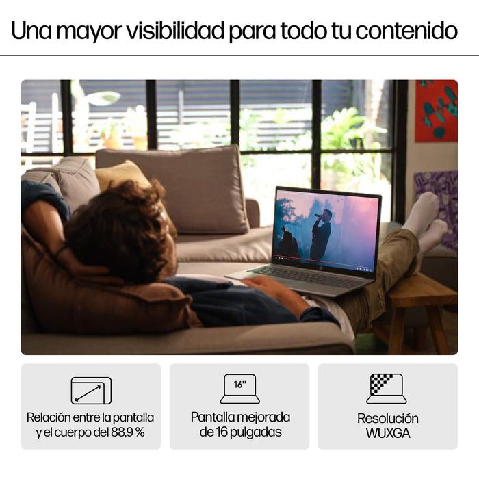 EAN 0198701576372 - HP Pavilion 16-af0022ns Intel Core Ultra 5 125U Portátil 40,6 cm (16") 2K 16 GB LPDDR5x-SDRAM 512 GB SSD  imagen 7