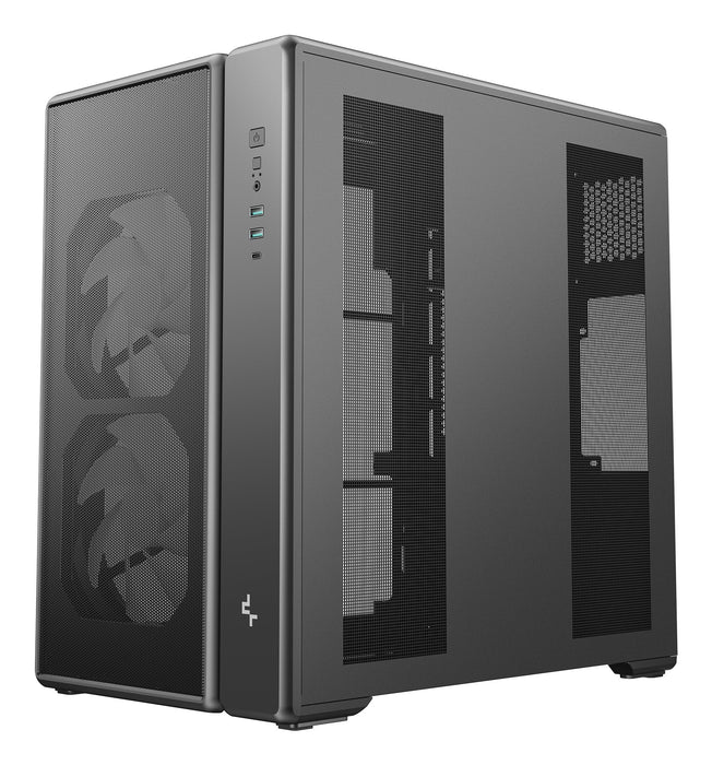 Deepcool Cg590 Mesh 2f Micro Atx Midi Tower Case, Black