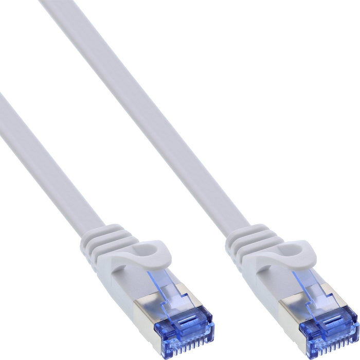 Cable De Red  Plano Inline, U/Ftp, Cat.6a, Blanco, 2 M