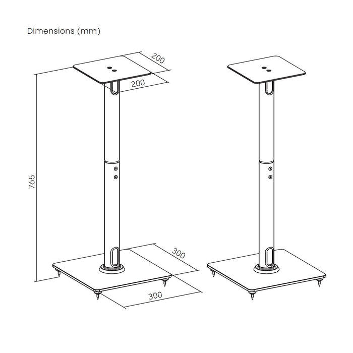 EAN 8435739904268 - AISENS SPK11U-433 soporte de altavoz Piso Acero, Vidrio imagen 7