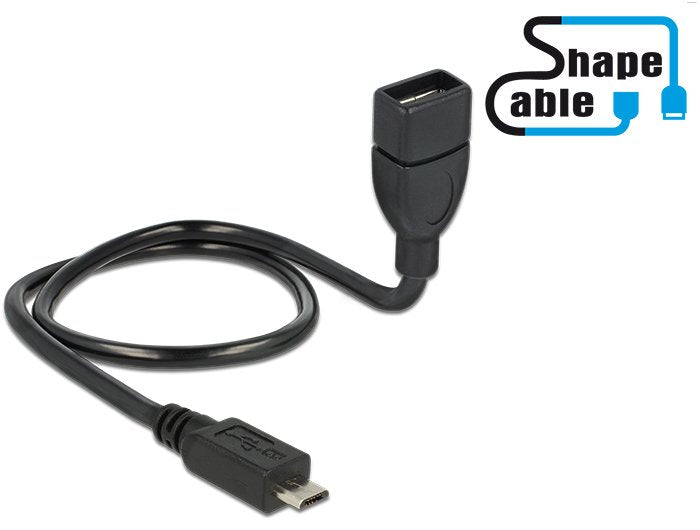 Delock Cable Usb 2.0 Micro B Macho> Usb 2.0 A Hembra 50 Cm