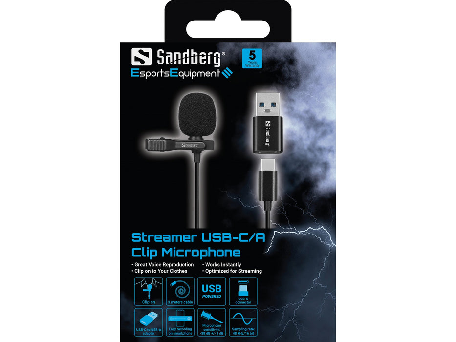 EAN 5705730126406 - Sandberg 126-40 micrófono Negro Micrófono de corbata/solapa imagen 5