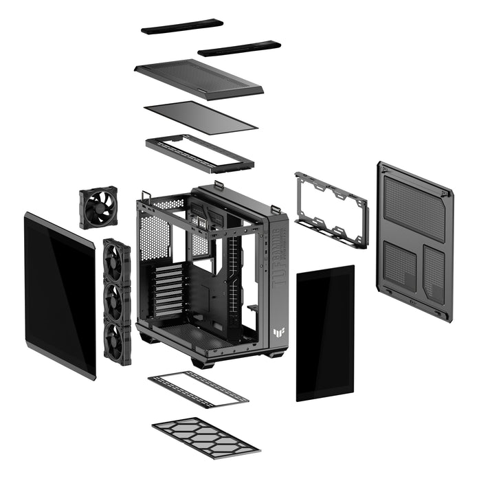 EAN 4711387696613 - ASUS TUF GAMING GT502 Horizon TG ARGB Black Midi Tower Negro imagen 20