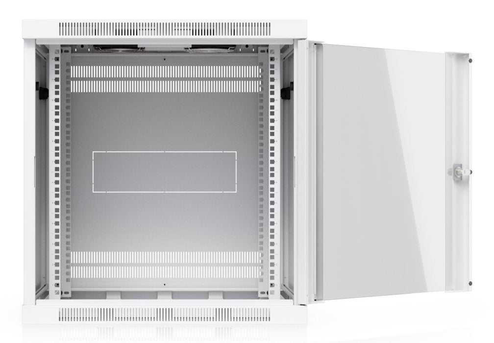 Fully Assembled Wall-Mount Rack With Built-In Fans And Uacc-Rack-12u-Wall-600-G