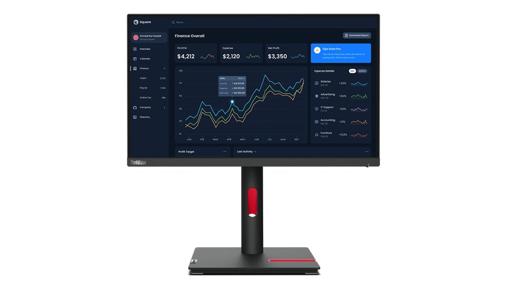 EAN 196380286179 - Lenovo ThinkVision T22i-30 pantalla para PC 54,6 cm (21.5") 1920 x 1080 Pixeles Full HD LED Negro imagen 3