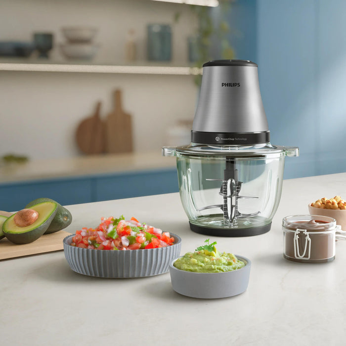 EAN 8720389066580 - Philips 3000 series HR1503/00 picadora eléctrica de alimentos 2 L 500 W Acero inoxidable imagen 5