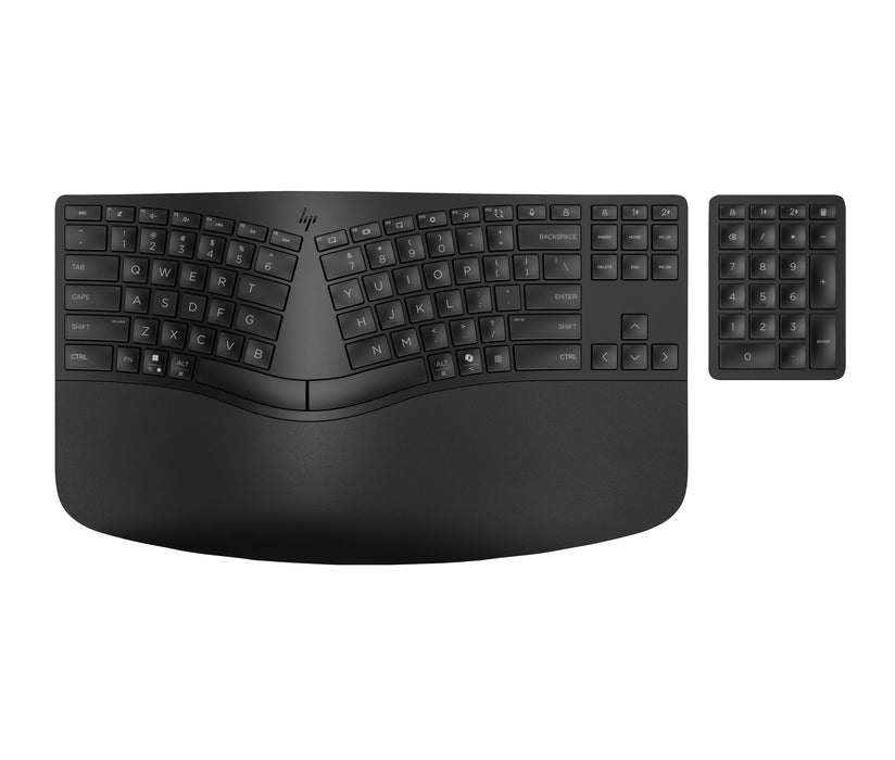 EAN 0197192178041 - HP 965 BLK Ergonomic Wireless Keyboard teclado Hogar RF Wireless + Bluetooth Negro imagen 13