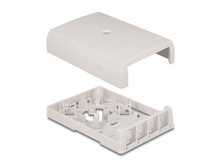 Keystone Leergehäuse Aufputz 4 Port Für Glasfaser Und Netzwerk Weiss
