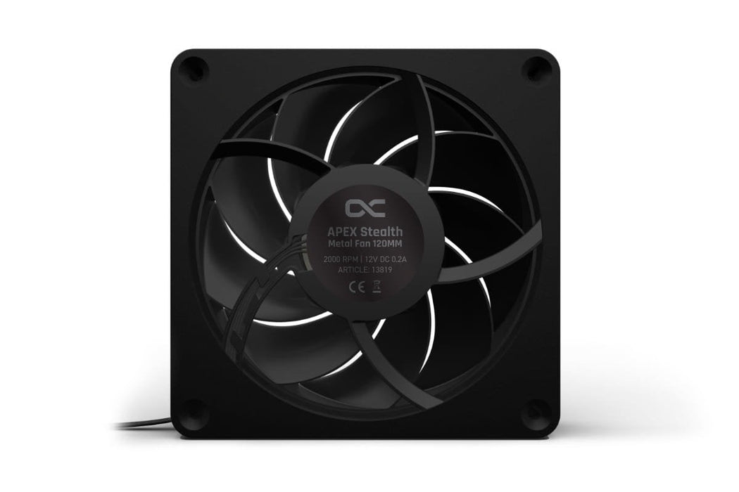 Alphacool Apex Stealth Metal 120mm Lüfter 2000rpm, Ventilador Negro