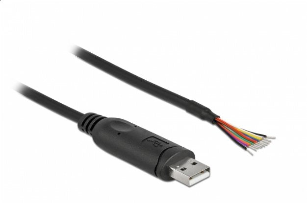 Cable Delock Usb 2.0 Tipo A A Serie Rs-232 Con 9 Extremos De Cable Abiertos