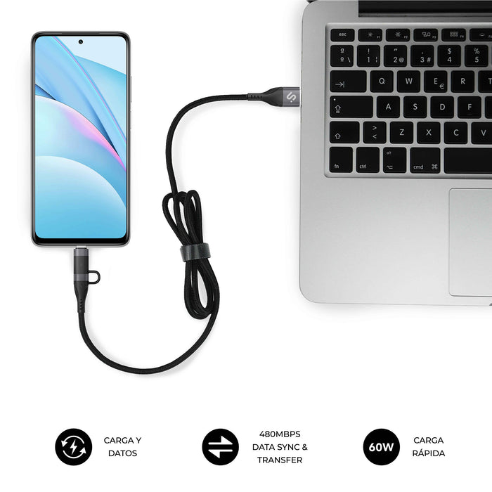 EAN 8436586743628 - SUBBLIM SUBCAB-4IN101 cable USB USB 2.0 USB C Negro imagen 5