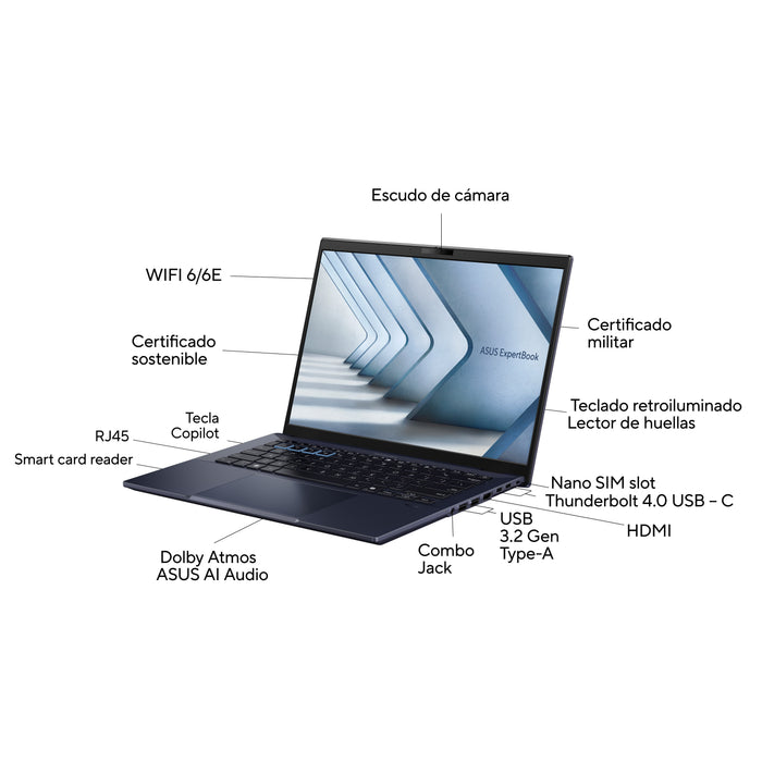 EAN 4711387563816 - ASUS ExpertBook B5 B5404CMA-Q50223X 35,6 cm (14") DDR5-SDRAM Wi-Fi 6 (802.11ax) imagen 3