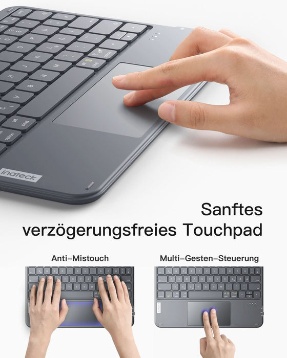 EAN 6976521111799 - Inateck KB01105_GRAY teclado para móvil QWERTZ Bluetooth Gris imagen 4