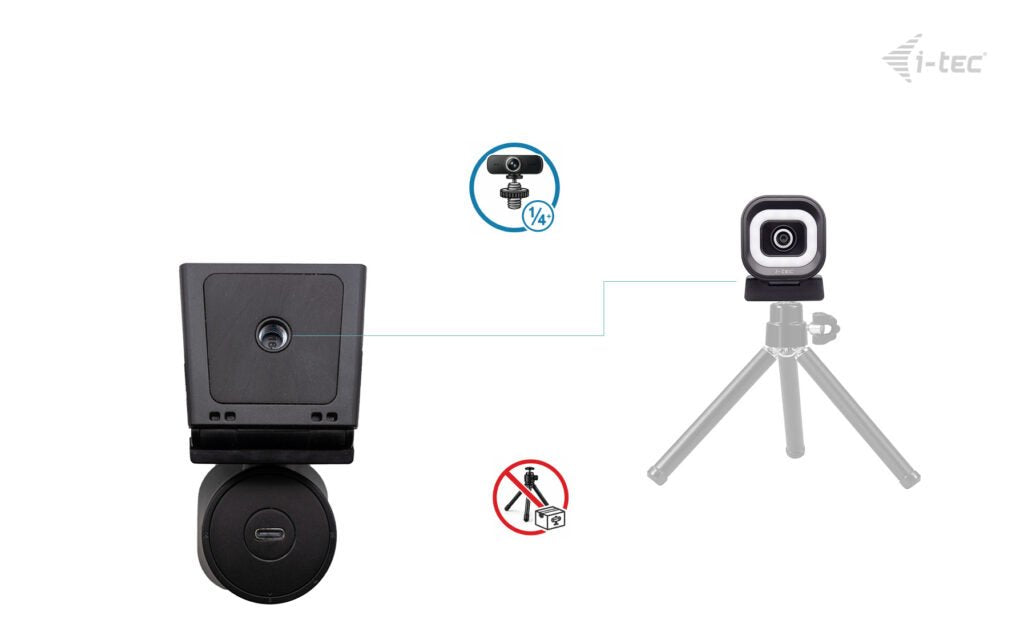 Webcam  I-Tec Solomon 700 Stream 4k  With Ring Light