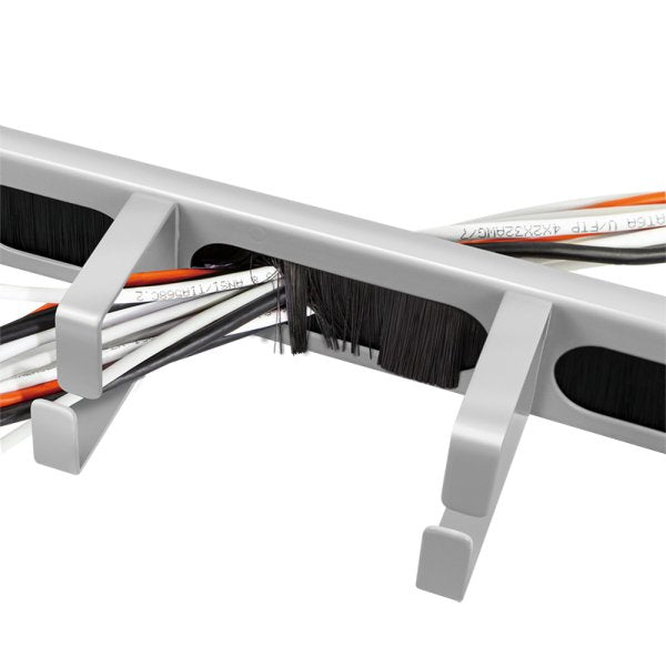 Panel De Gemión De Cables Logilink De 19", 4 Soportes De Acero Y Tira De Cepillos