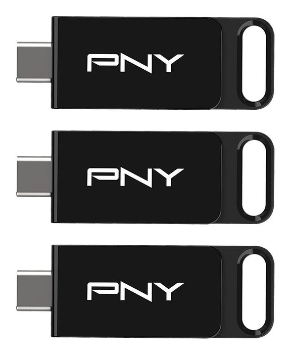 Usb-Mick 128gb Pny Elite Usb 3.2 Type-C Retail 3-Pack