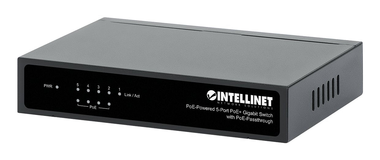 EAN 0766623561082 - Intellinet PoE-Powered 5x Gigabit Gigabit Ethernet (10/100/1000) Energía sobre Ethernet (PoE) Negro imagen 6