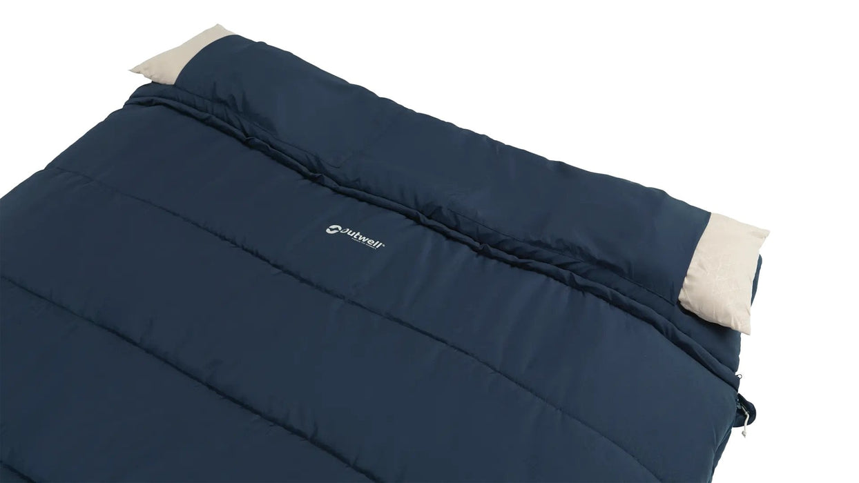 Outwell Contour Lux Double Sleeping Bag, Deep Blue