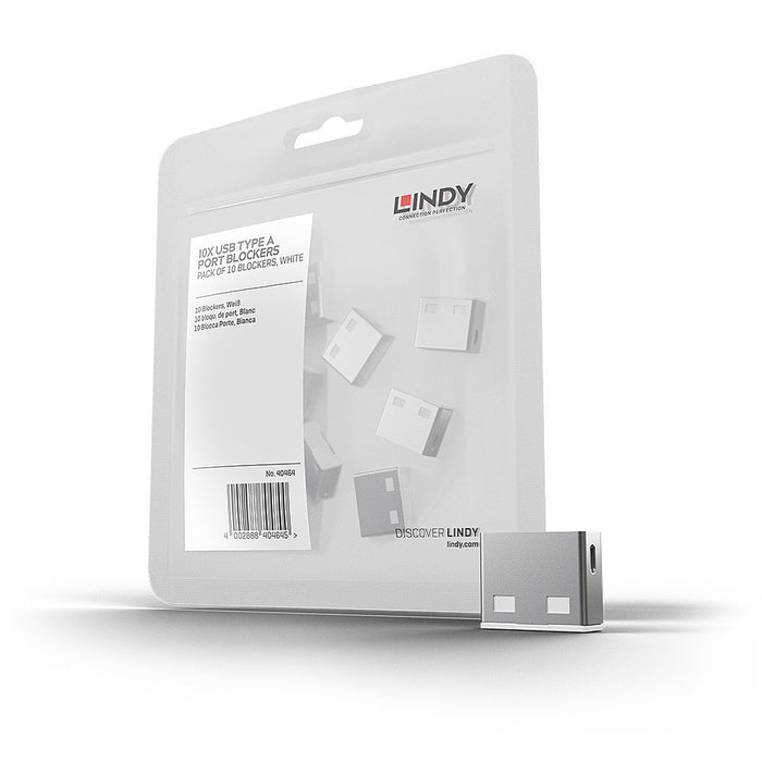 EAN 4002888404648 - Lindy 40464 bloqueador de puerto USB tipo A Blanco Acrilonitrilo butadieno estireno (ABS) 10 pieza(s) imagen 1