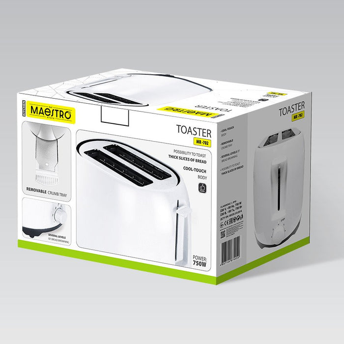 EAN 4820096554951 - Maestro MR-702 tostadora 2 rebanada(s) 750 W Blanco imagen 5