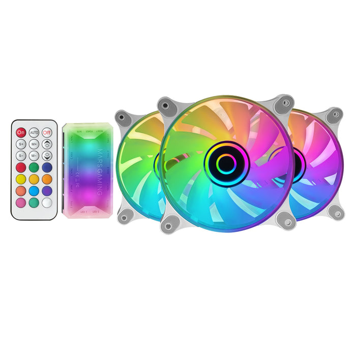 EAN 8435693102885 - Mars Gaming MF3DKITW sistema de refrigeración para ordenador Carcasa del ordenador Ventilador 3 pieza(s) imagen 2