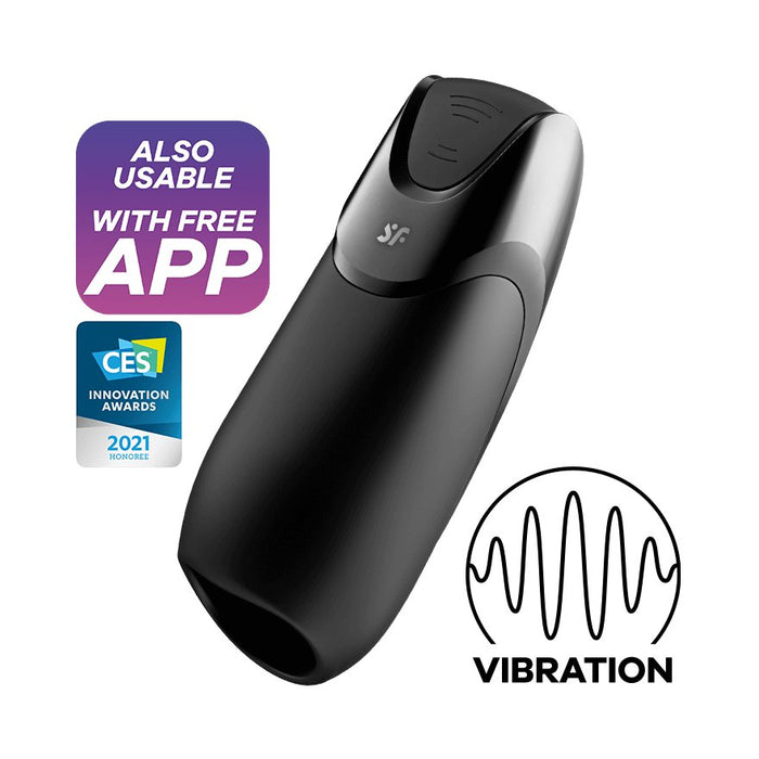EAN 4049369016570 - Satisfyer Men Vibration+ Masturbador masculino Negro Acrilonitrilo butadieno estireno (ABS), Silicona imagen 3