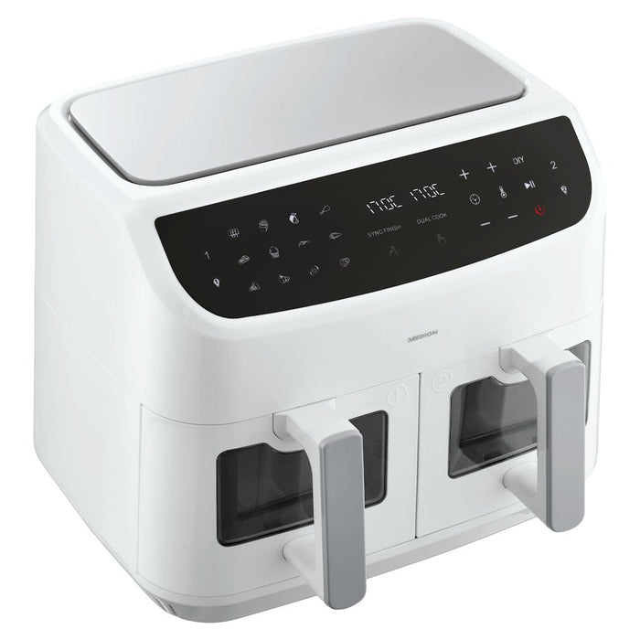 Freidora  Medion Doppel  Life P20 Md11760 Xxl (Blanco, 2.600 Watt, 2 Körbe Je 4,35 Liter) 50077283