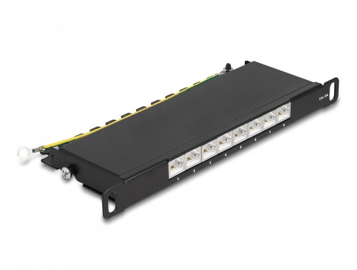 Delock 66870 Panel De Parcheo 0.5u, Patch Panel Negro, Negro, Metal, 0.5u, 254 Mm, 100 Mm, 22 Mm