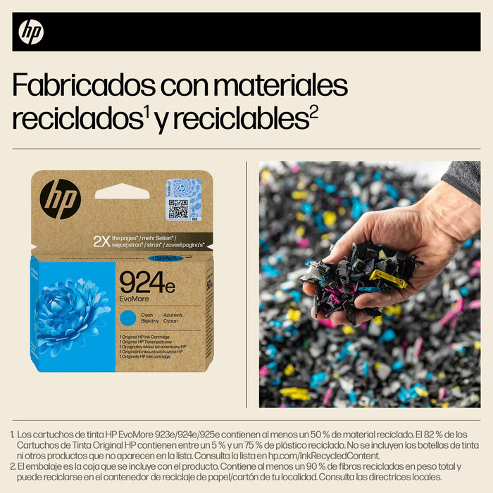 EAN 0199764687432 - HP 924e EvoMore Cyan Original Ink Cartridge cartucho de tinta 1 pieza(s) Alto rendimiento (XL) imagen 5
