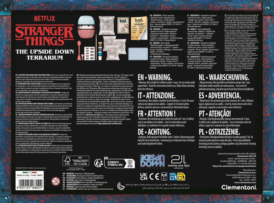 Clementoni Stranger Things - Terrario "Shadow World", Caja De Experimentos