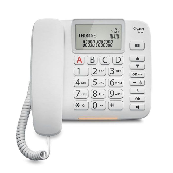 EAN 4250366856629 - Gigaset DL380 Teléfono analógico Identificador de llamadas Blanco imagen 7