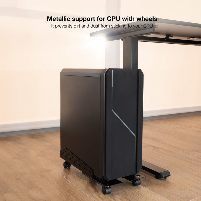 EAN 8433281012769 - TooQ UMCS0024-B soporte de CPU Carro para equipo informático Negro imagen 5