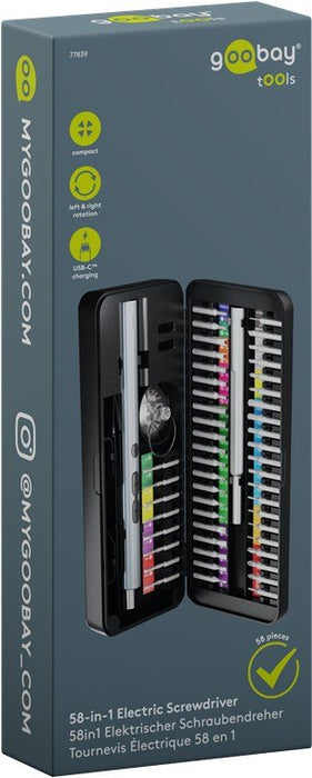 EAN 4040849778391 - Goobay 77839 destornillador eléctrico y llave de impacto 200 RPM Negro imagen 7