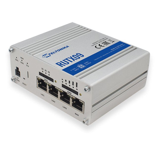 Teltonika Rutx09 Next Generation Lte Cat6 Industrial Cellular Router 4x Gbit 300mbps Download 50mbps Uplink