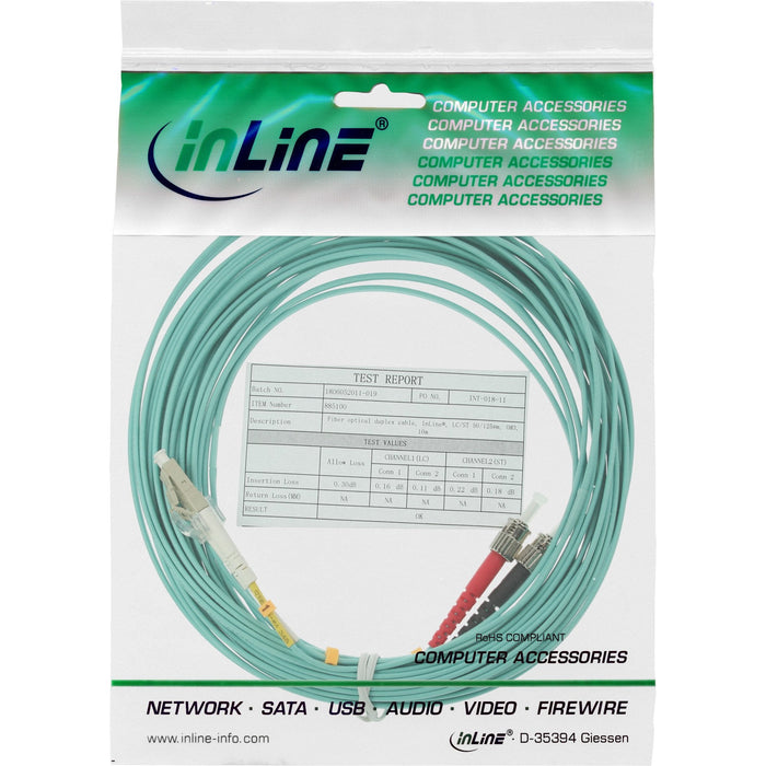 Cable Duplex De Fibra Óptica Inline Lc/St 50/125?M Om3 0.5m