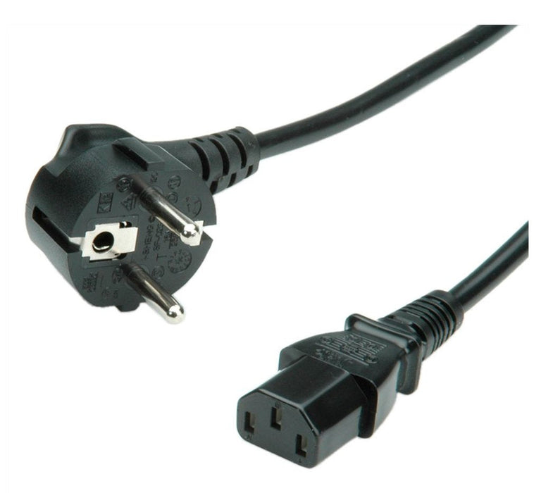 Value Netzcable, Gerade Iec-Buchse, Schwarz, 0,6 M