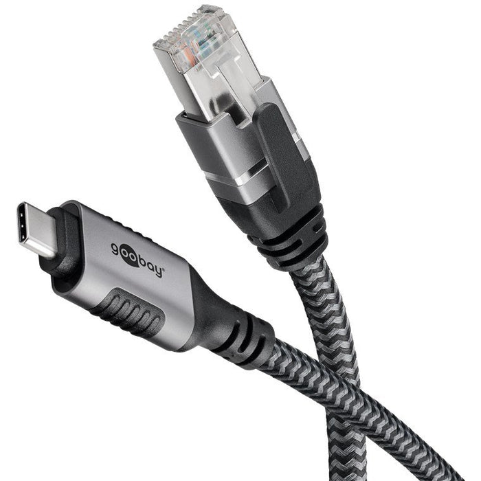 EAN 4040849706981 - Goobay 70698 cambiador de género para cable USB C RJ-45 Negro, Plata imagen 1