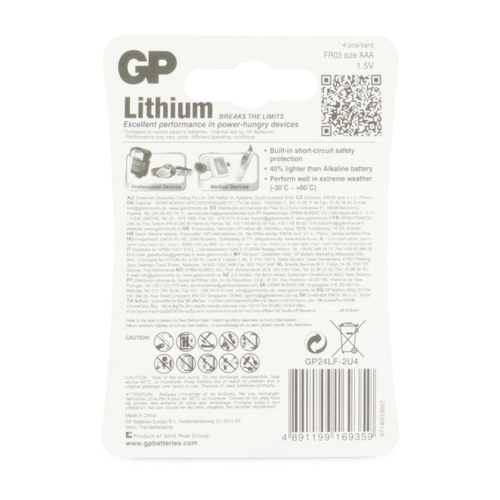 EAN 4891199134562 - GP Batteries Lithium Primary AAA Batería de un solo uso Alcalino imagen 5