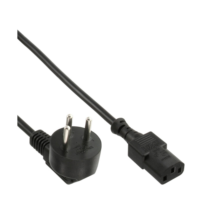 Cable De Alimentación Inline, Enchufe De Israel Según Iec, Negro, 3,0 M