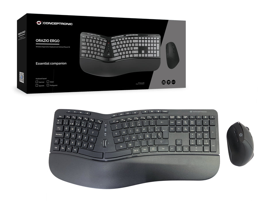 EAN 4015867227008 - Conceptronic ORAZIO02ES teclado Ratón incluido Oficina RF inalámbrico QWERTY Español Negro imagen 5