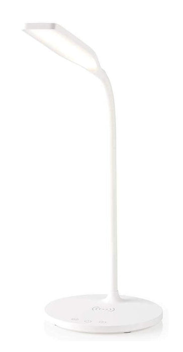 Techly I-Lamp-Dsk10 Lámpara Led De Escritorio Táctil De 5.5w Con Cargador Qi De 15w