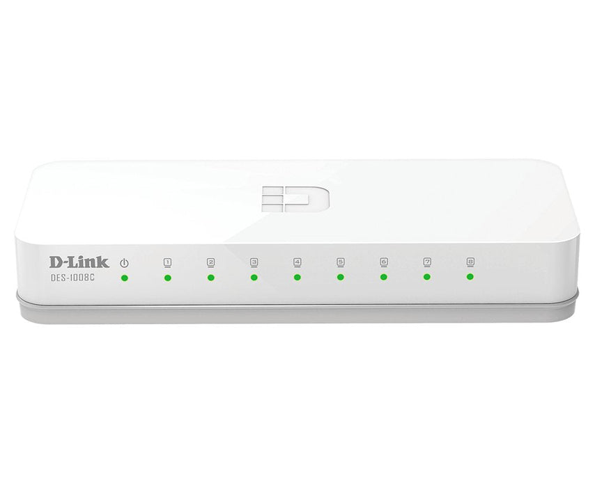 D-Link Des-1008c E 8-Port Fast Ethernet Unmanaged Desktop Sw.