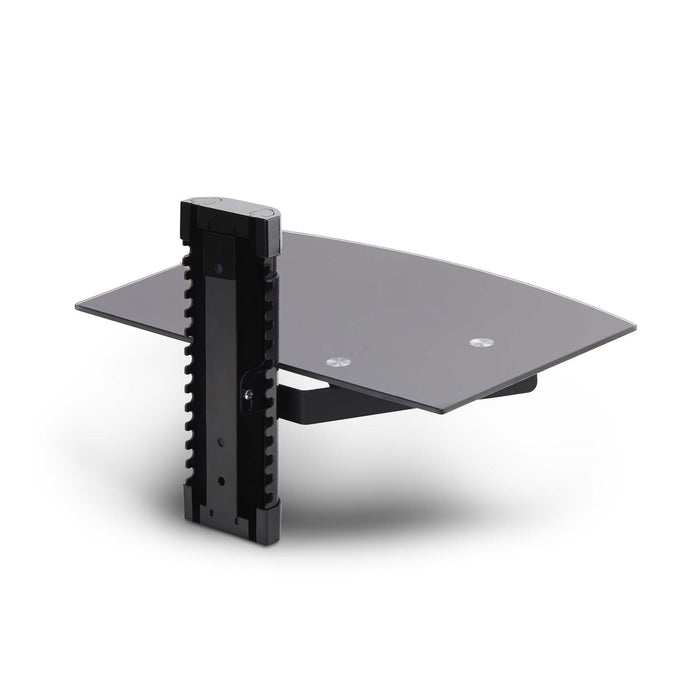 Startech.Com Floating Wall-Mounted Av Shelf, Adjustable Height Shelf For Under Tv, Organize A/V Equipment On Black Tempe
