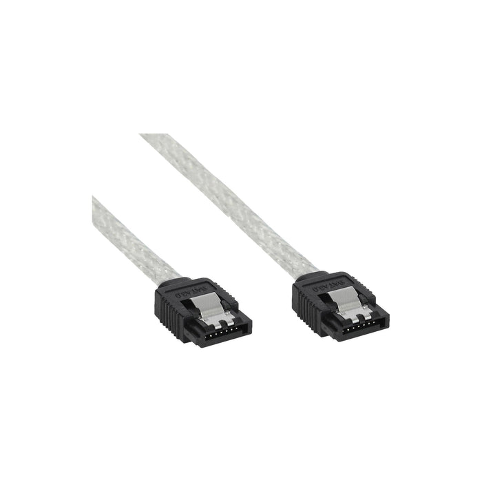 Cable Redondo Inline Sata De 6 Gb/S Con Pestillos De 0,5 M