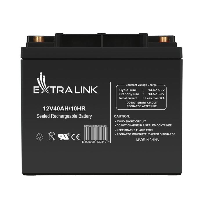 Extralink Akumulator Battery Accumulator 12v 40ah - Batterie - 40.000 Mah Sealed Lead Acid (Vrla) 13.5 V 12 Ah