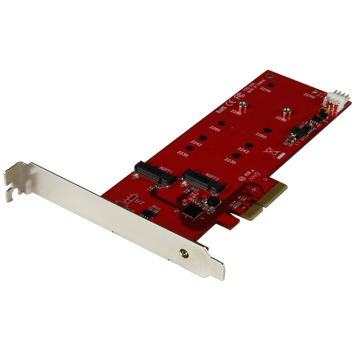 Startech.Com Tarjeta Controladora M.2 Sata Iii Pci Express Para 2 Ssd Adaptador Para Tarjeta Ngff Controlador De Almacenamiento M.2 M.2 Card / Sata 6gb/S Pcie 2.0 X2 Para P/N: Bndtb10gi Bndtb210gsfp Bndtb310gndp Bndtb410gsfp Bndtb4m2e1 Bn